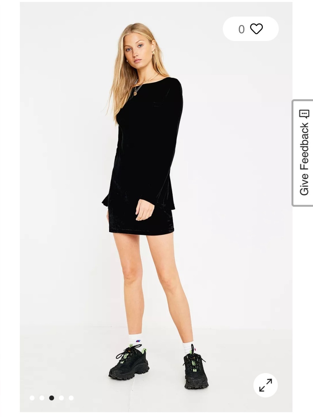 Urban Outfitters dress Belle Black Velvet Bell sleeves size large